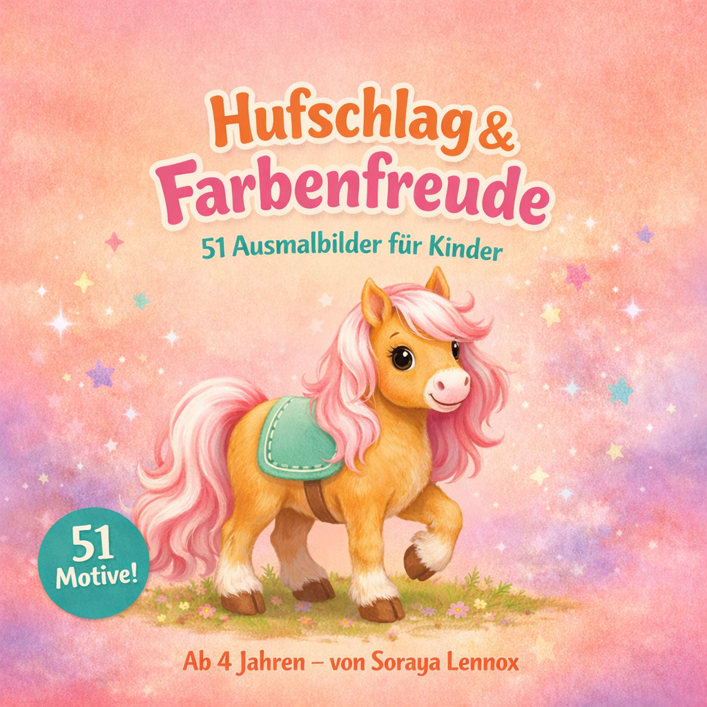 Hufschlag und Farbenfreude Malbuch