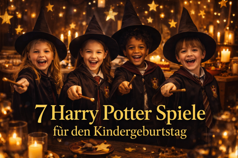 Harry Potter Spiele Kindergeburtstag – Kinder als Zauberer bei einer Motto-Party
