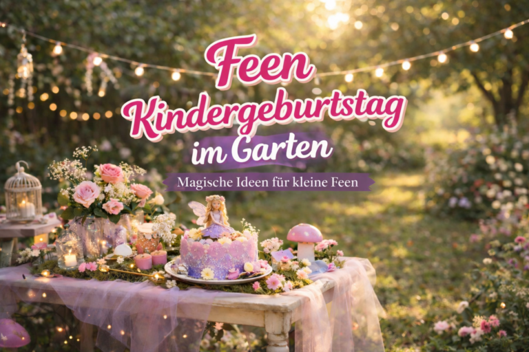 Märchen Kindergeburtstag Deko Zauberwald Party mit Lichterketten Moos und Pilzen
