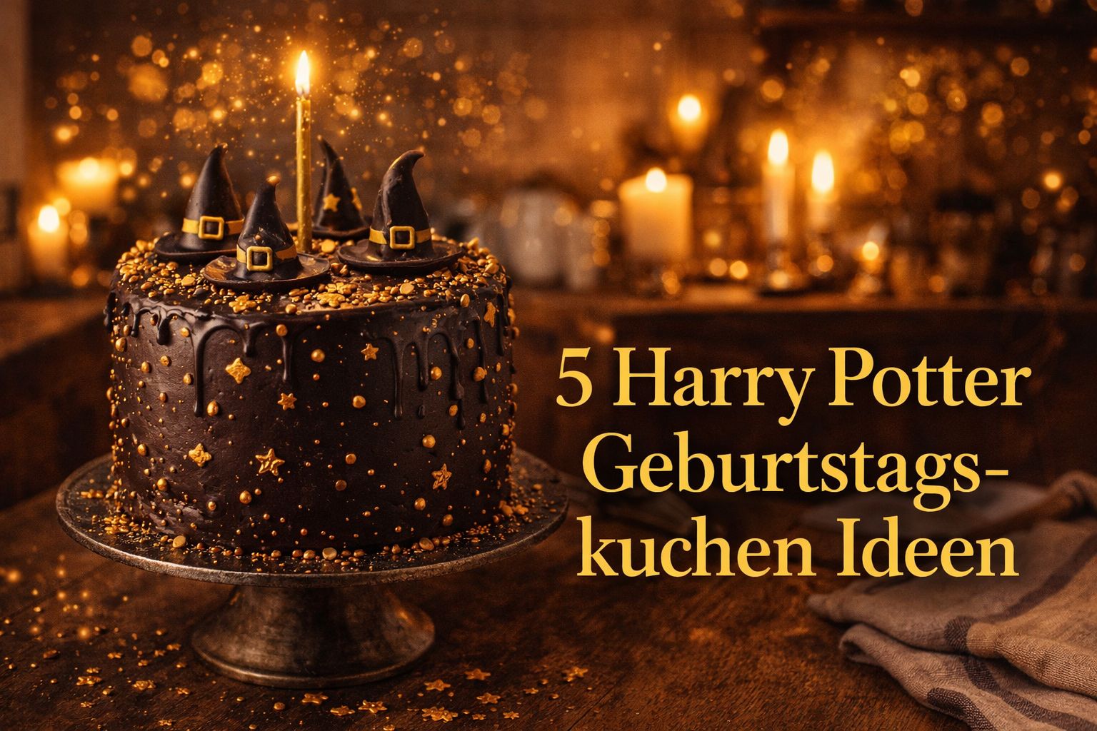 Harry Potter Geburtstagskuchen – verzierter Zauberkuchen für eine Motto-Party