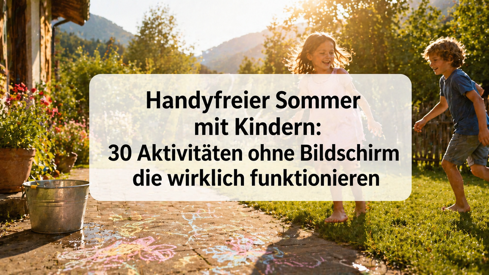 Kinder spielen im Sommer draußen ohne Handy – handyfreier Sommer mit Kinder Aktivitäten