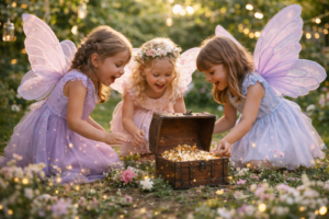 Schatzsuche Feen Kindergeburstag 