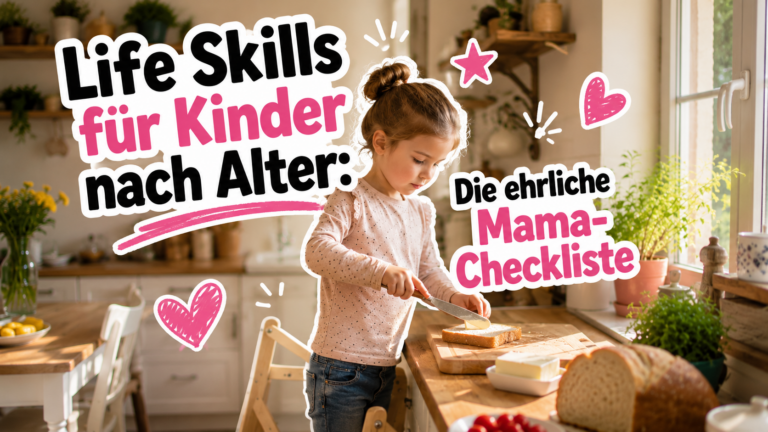 Kind lernt Life Skills in der Küche – selbstständig Frühstück machenKind lernt Life Skills in der Küche – selbstständig Frühstück machen