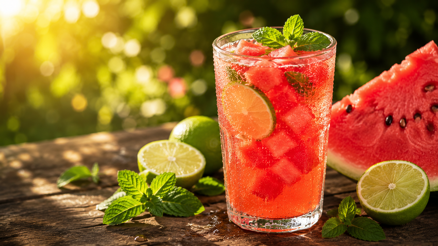 Wassermelonen Limonade selber machen ohne Zucker für Kinder