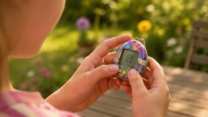 90er Kindheit Nostalgie Kinder Tamagotchi und Retro-Spielzeug