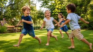 Bewegung, Lachen, Gruppe