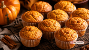 Kürbis-Muffins als saftiges Halloween Gebäck für Kinder