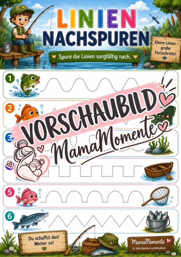 Linien Nachspuren Angeln