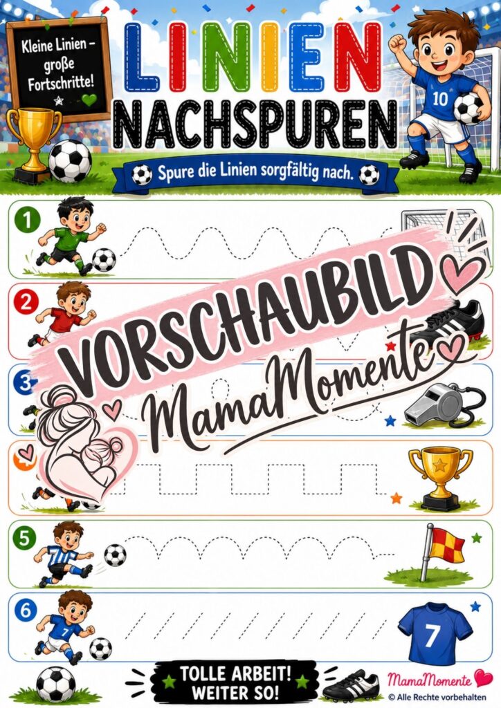 Linien Nachspuren Fussball