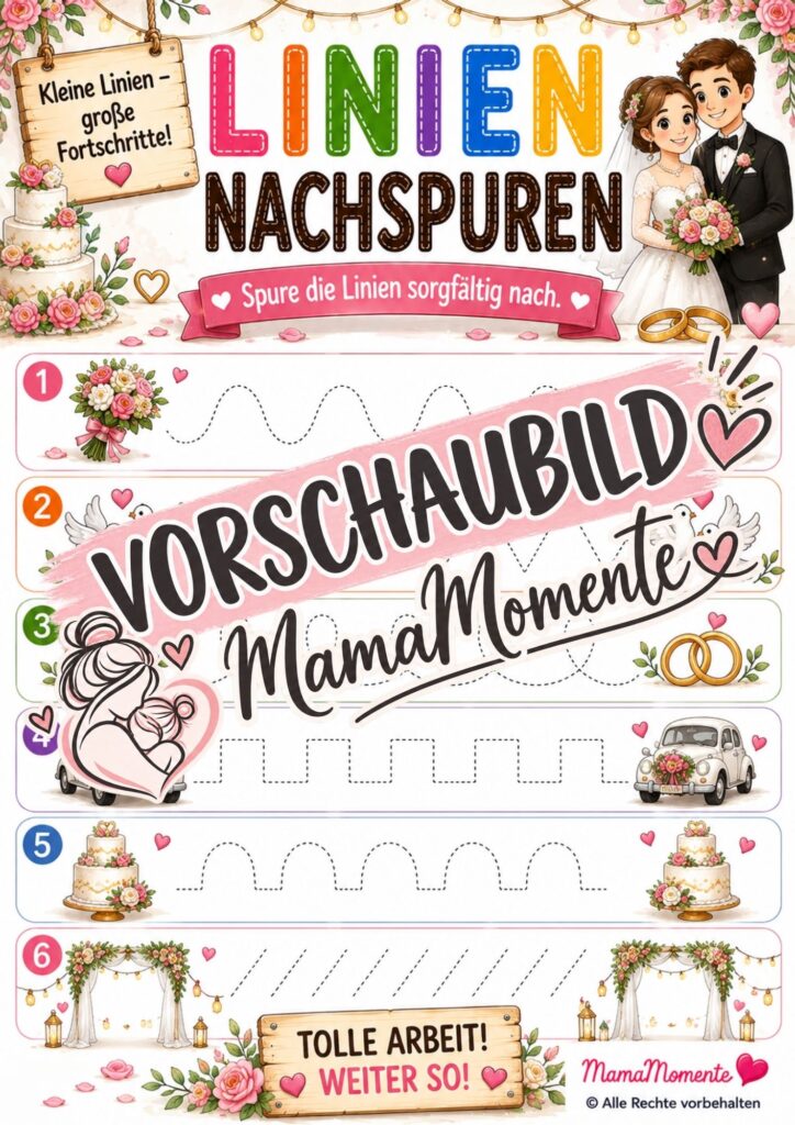 Linien Nachspuren Hochzeit