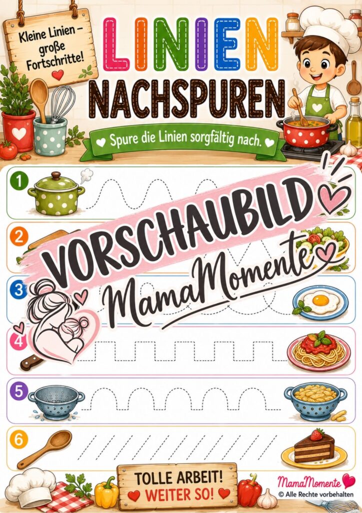 Linien Nachspuren Kochen