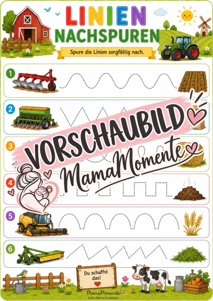 Linien Nachspuren Landwirtschafliche Geräte