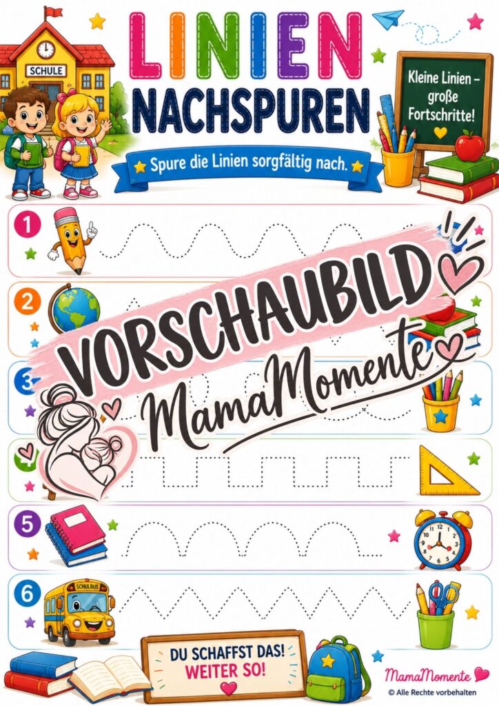 Linien Nachspuren Schule