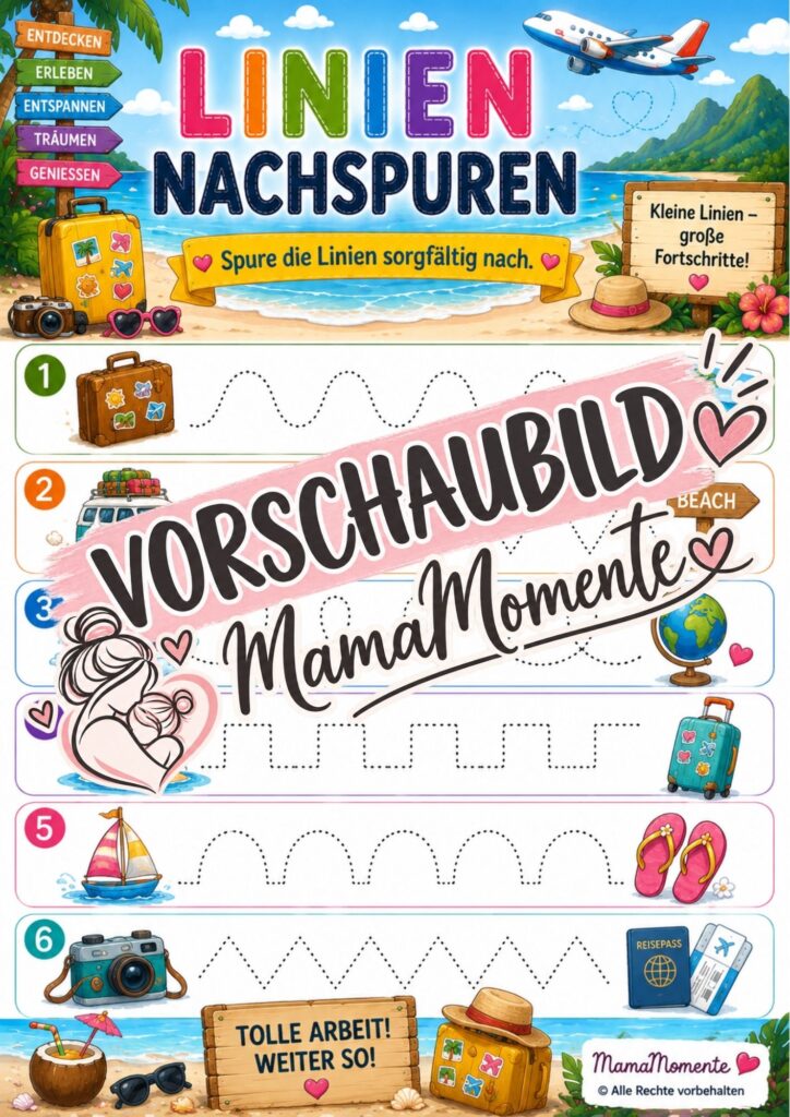 Linien Nachspuren Urlaub