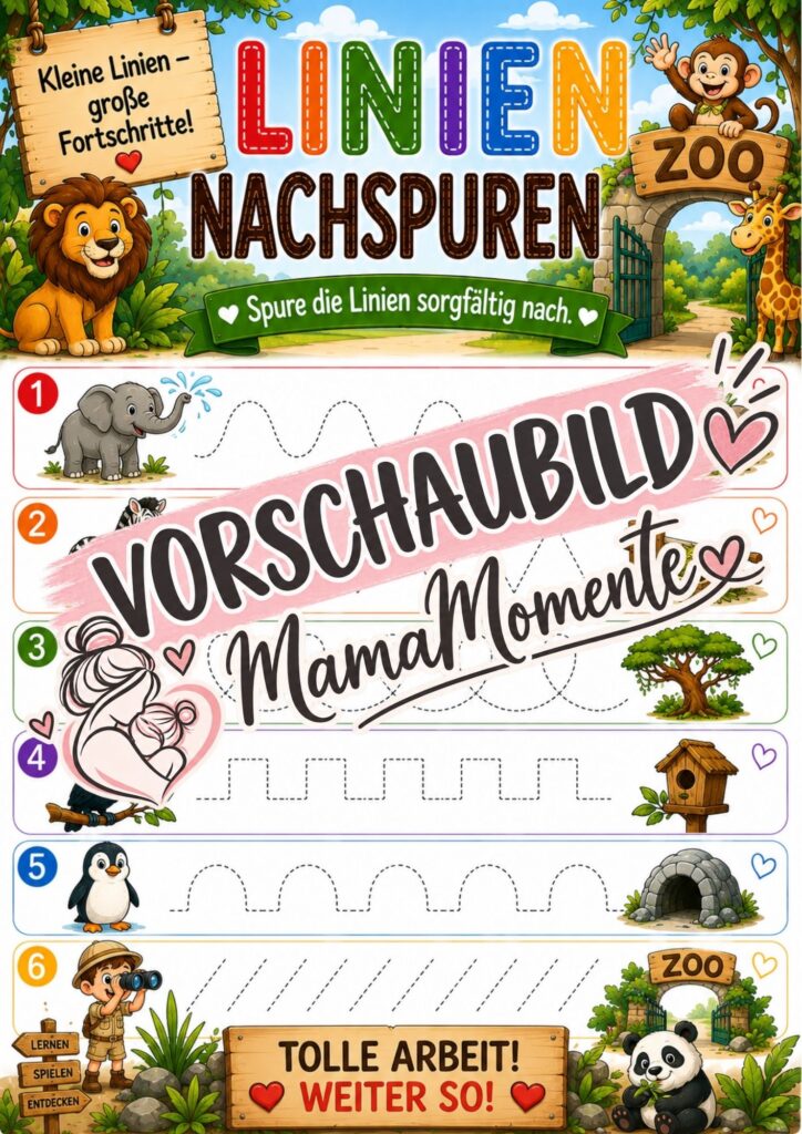 Linien Nachspuren Zoo