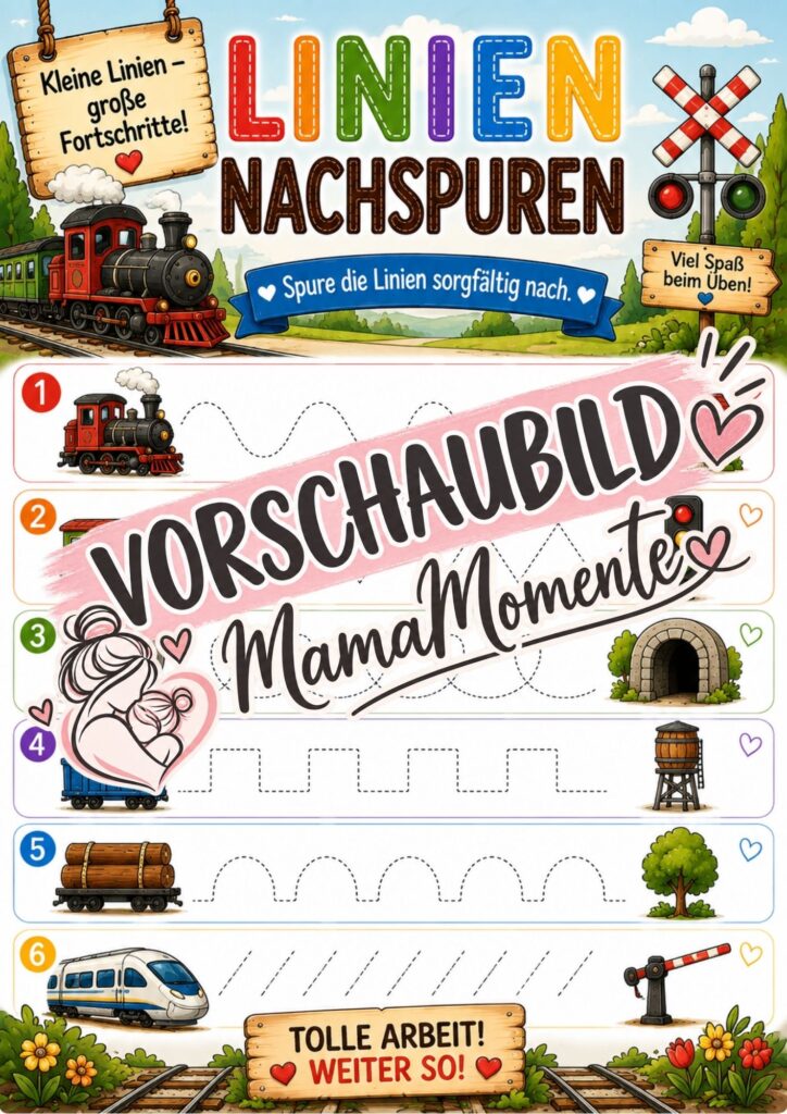 Linien Nachspuren Zug