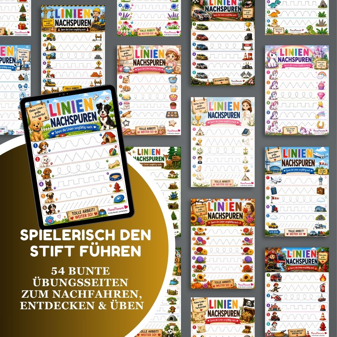 Linien nachspuren im MamaMomente FamilienClub