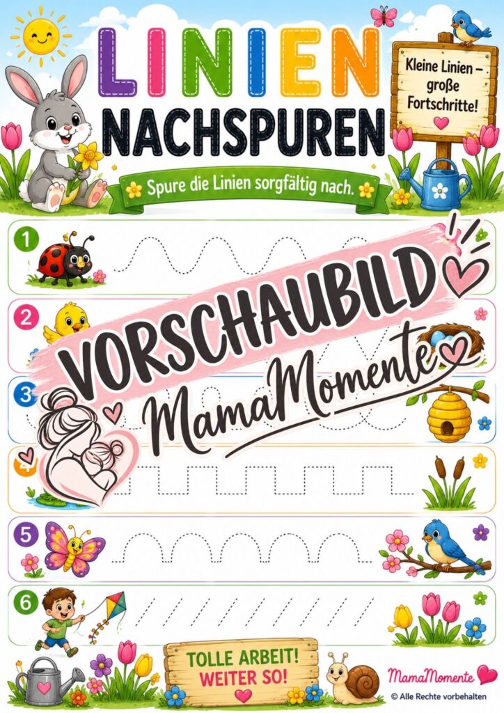 Linien Naschspuren Frühling