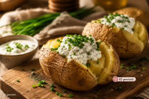 Ofenkartoffeln mit Kräuterquark, herbstliches Kindergericht