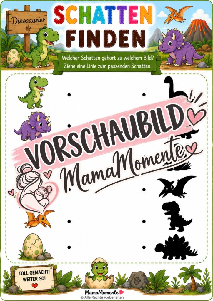 Schatten finden Dinosaurier