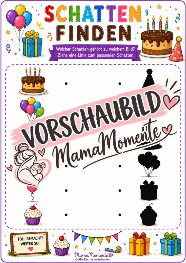 Schatten finden Geburtstag
