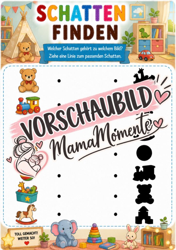 Schatten finden Kinderzimmer Spielzeug