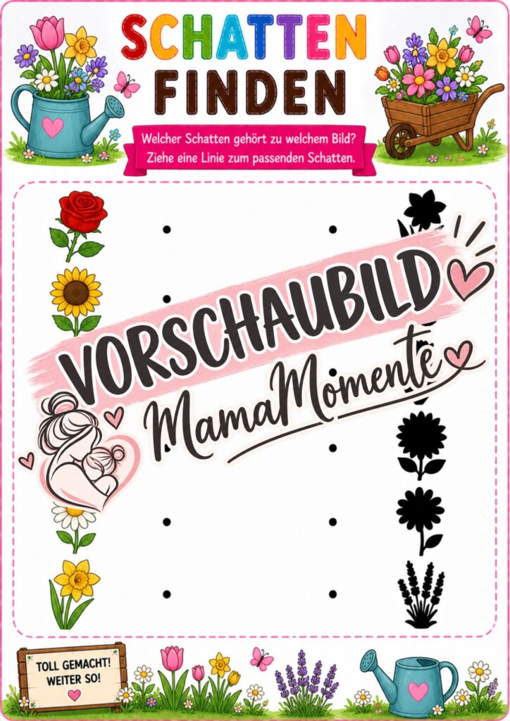 Schatten finden Verschiedene Blumen