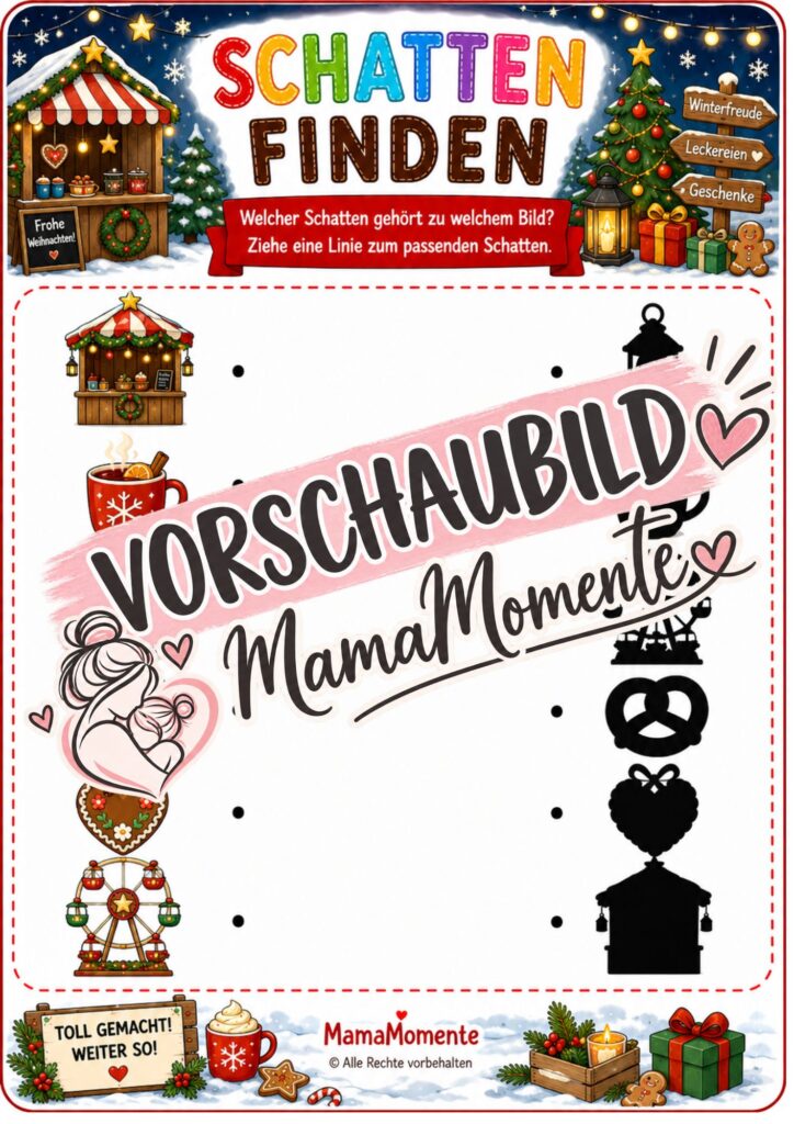 Schatten finden Weihnachtsmarkt