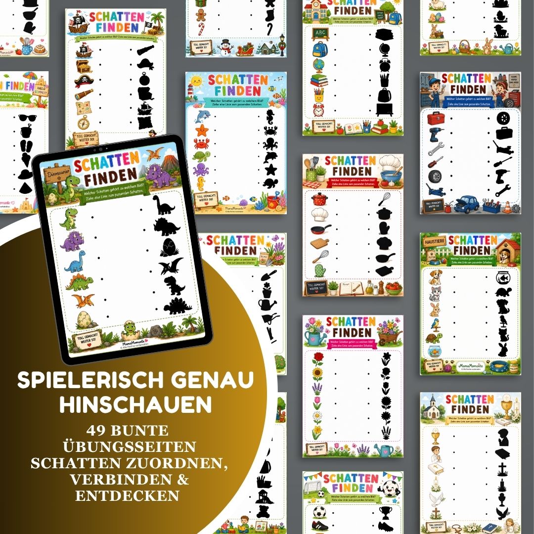Schatten zuordnen im MamaMomente FamilienClub