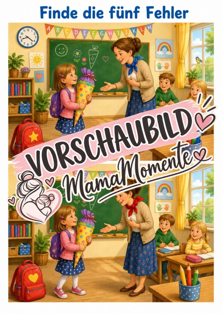 5 Fehler finden Einschulung