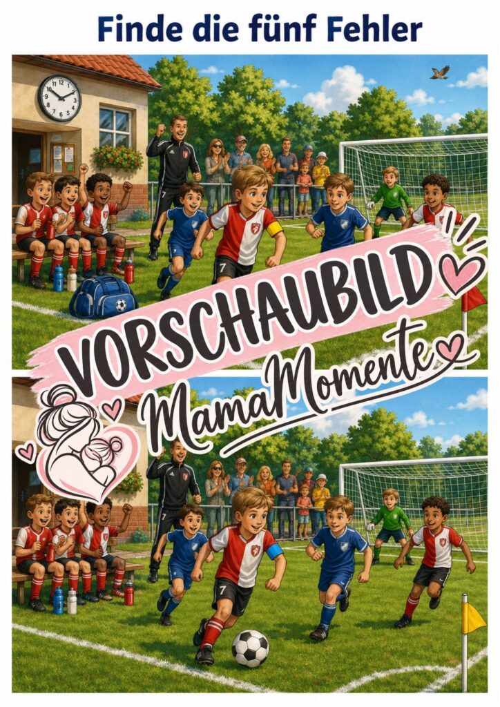 5 Fehler finden Fußball