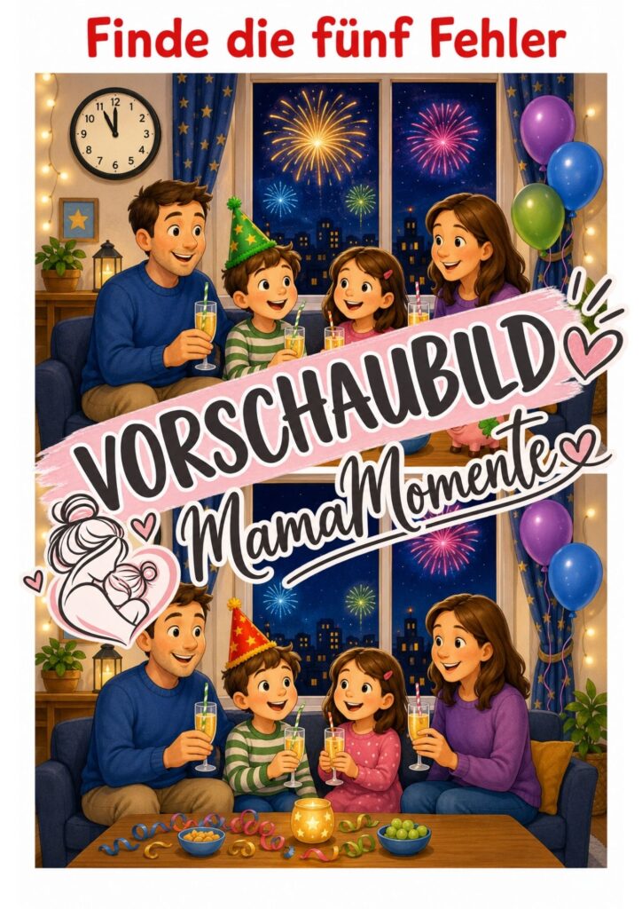 5 Fehler finden Neujahr Silvester