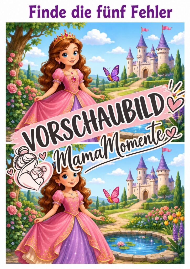 5 Fehler finden Prinzessin