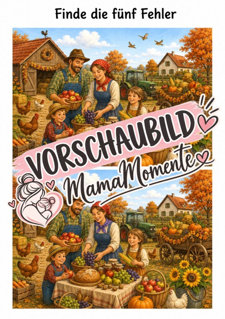 5 Fehler suchen Erntedank