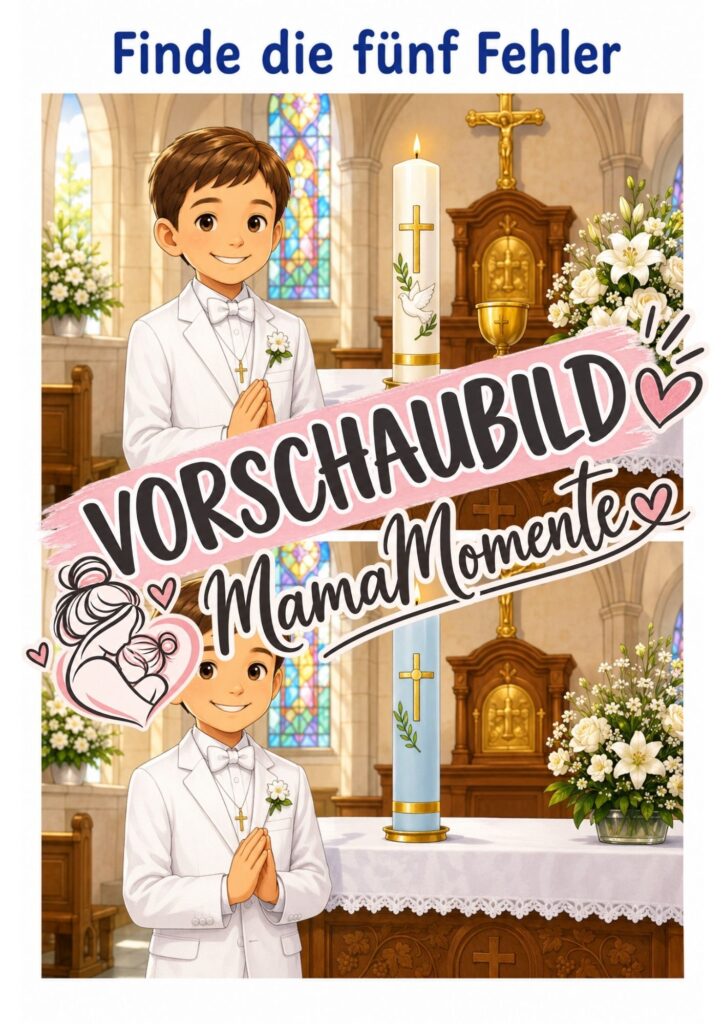 5 Fehler suchen Erstkommunion
