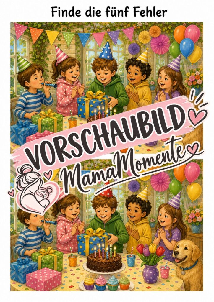 5 Fehler suchen Geburtstag