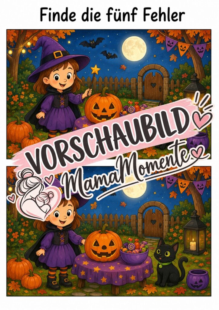 5 Fehler suchen Halloween