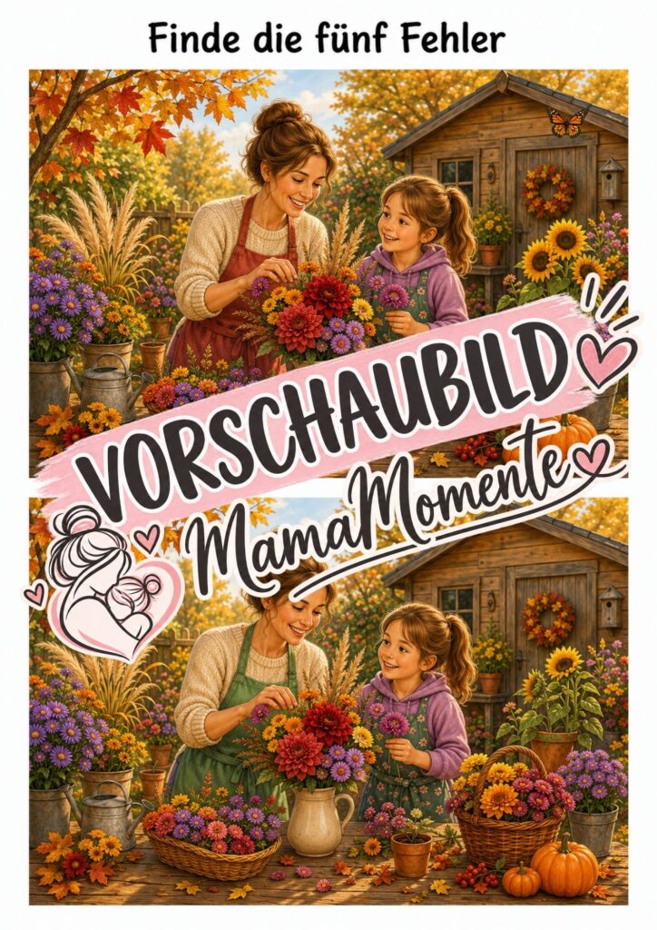 5 Fehler suchen Herbstblumen