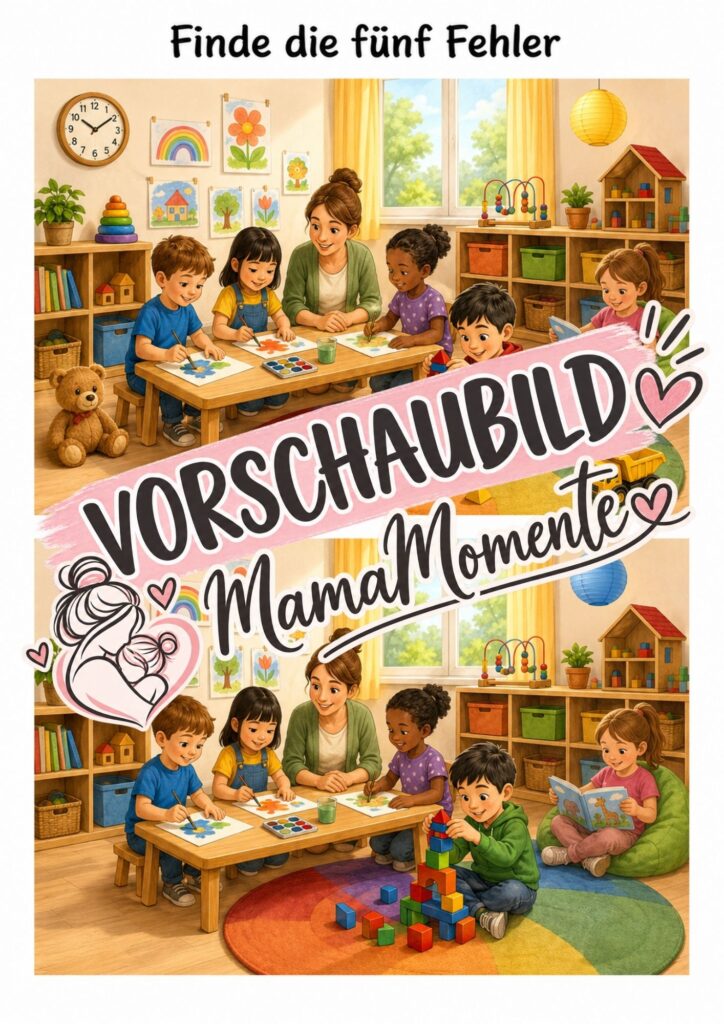 5 Fehler suchen Kindergarten