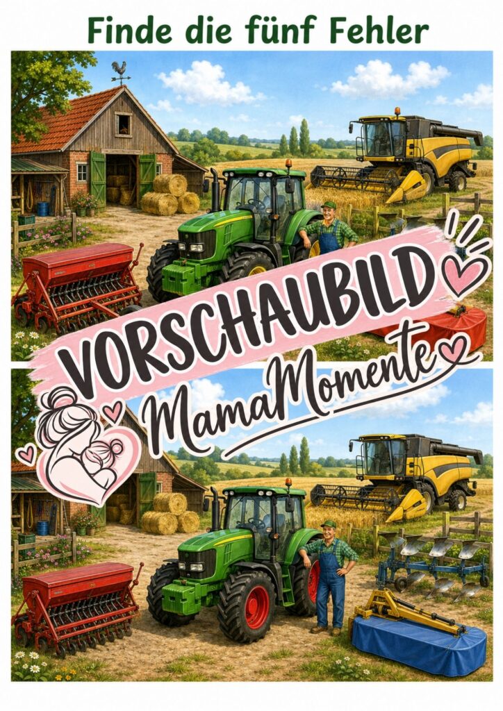 5 Fehler suchen Landwirtschaftliche Geräte