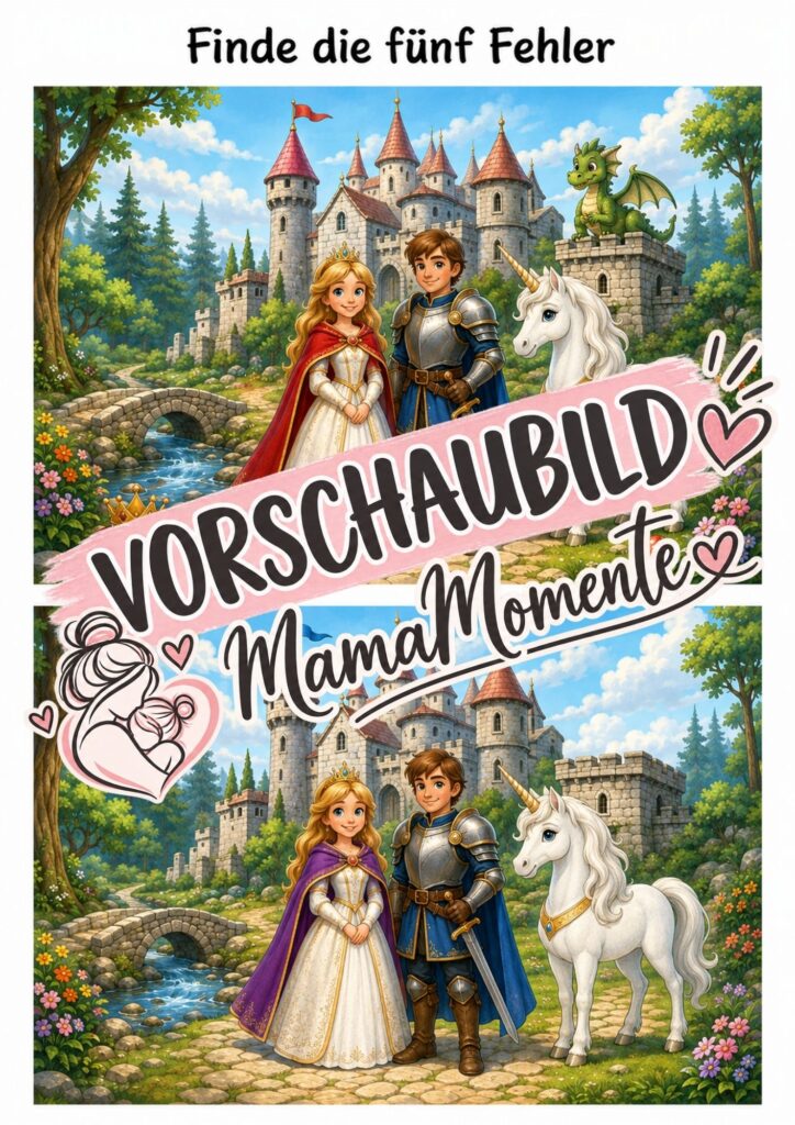 5 Fehler suchen Märchenwelt