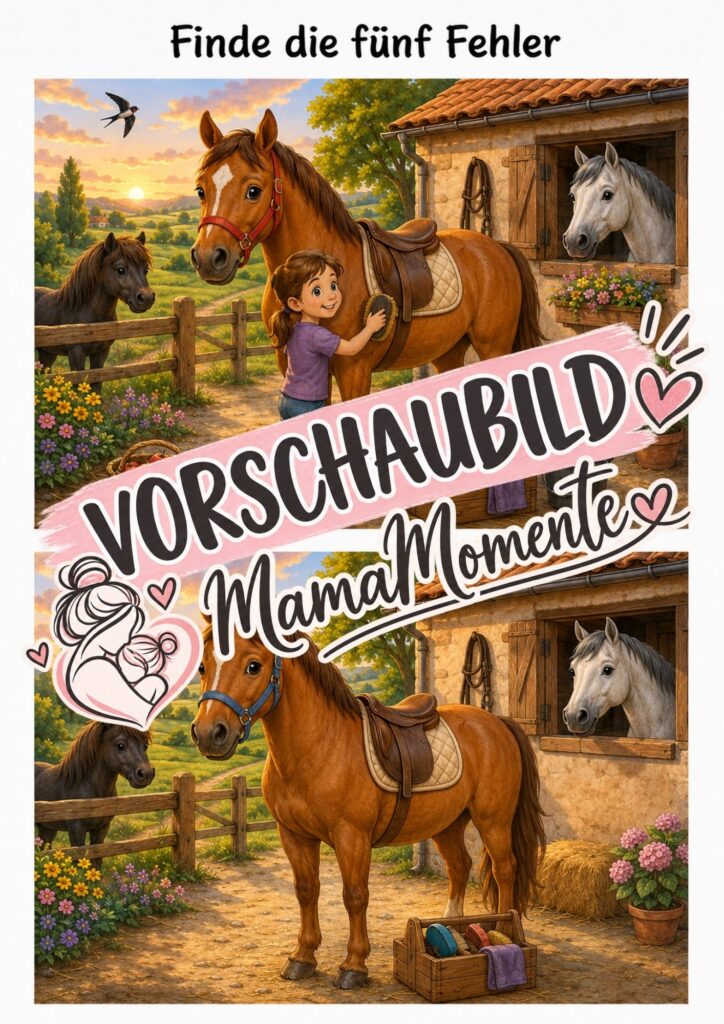 5 Fehler suchen Pferde