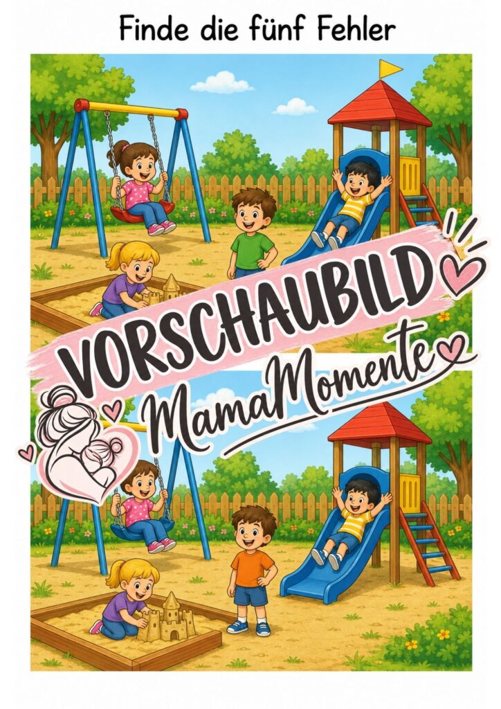 5 Fehler suchen Spielplatz
