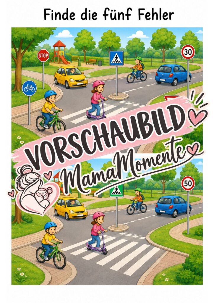 5 Fehler suchen Straßenschilder