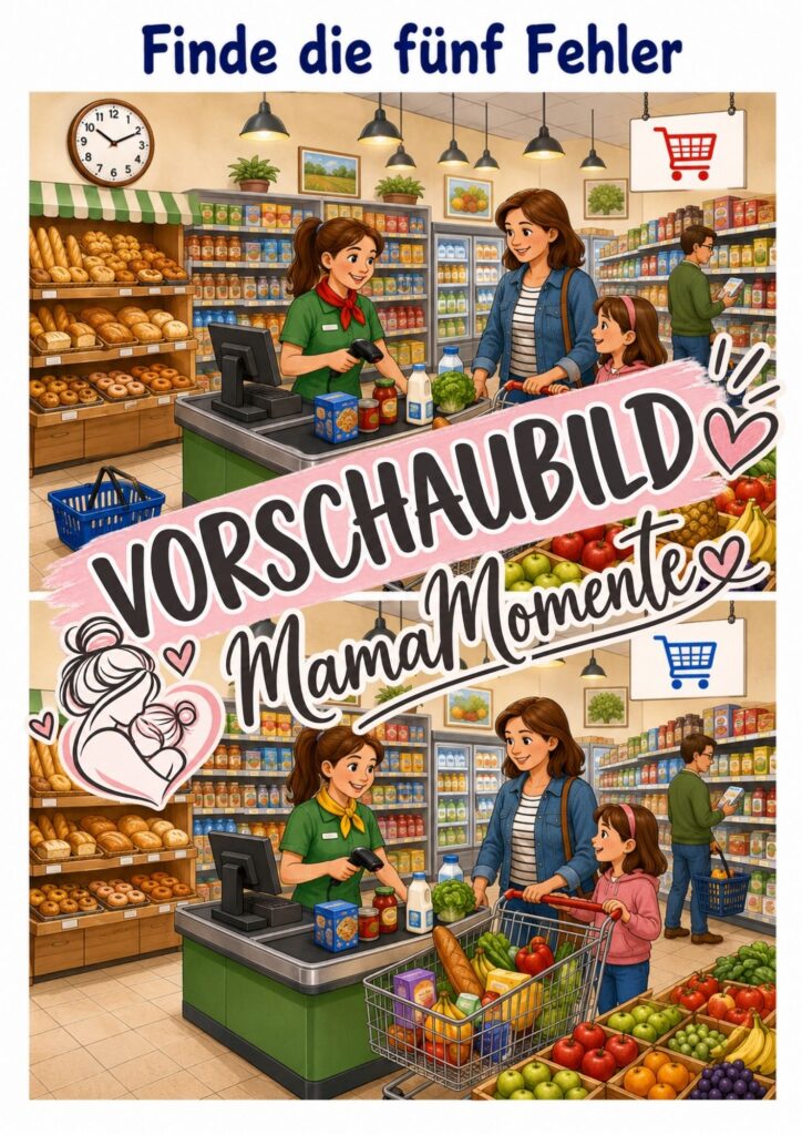 5 Fehler suchen Supermarkt