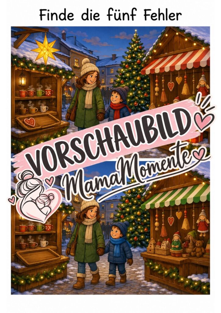 5 Fehler suchen Weihnachtsmarkt