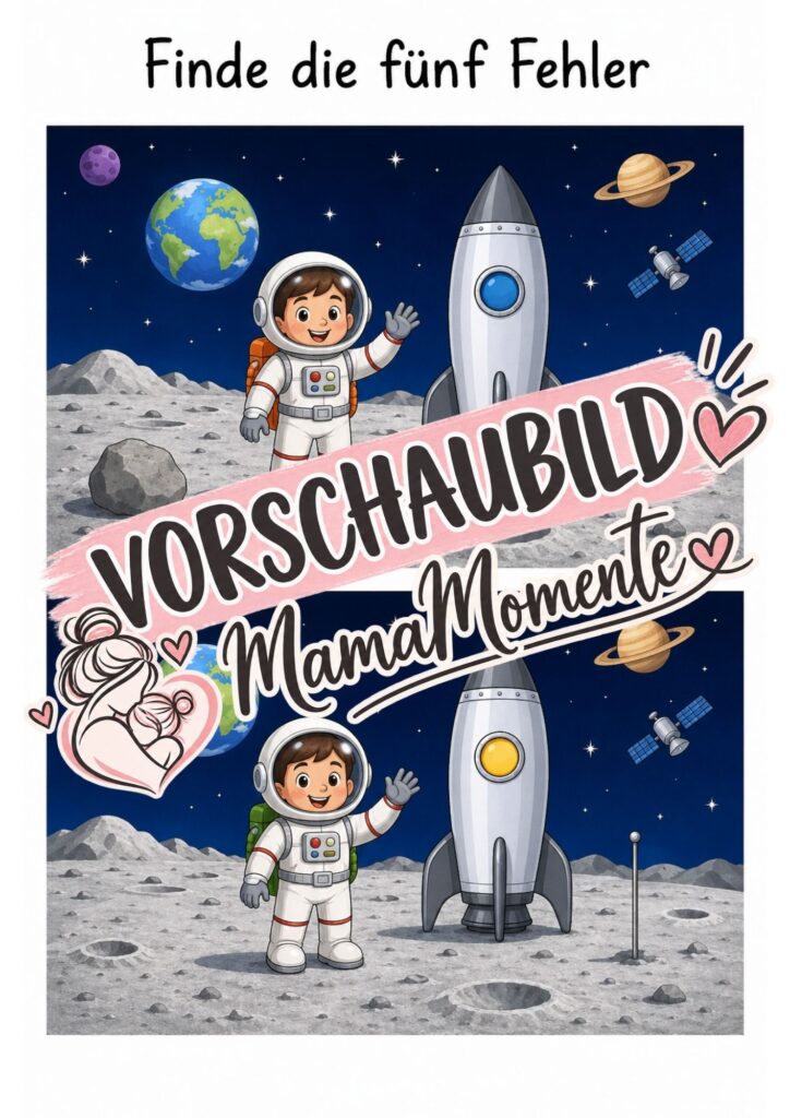 5 Fehler suchen Weltraum