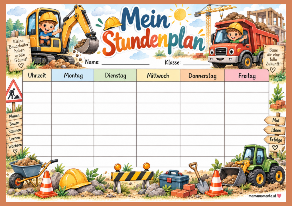 Stundenplan Baustelle