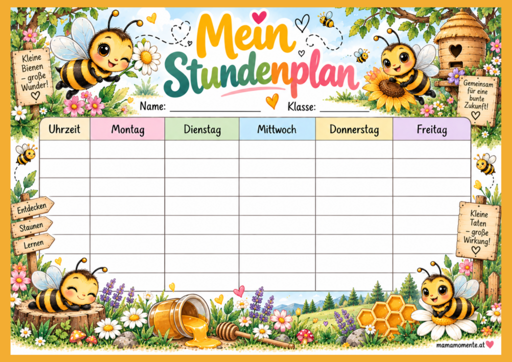 Stundenplan Bienen