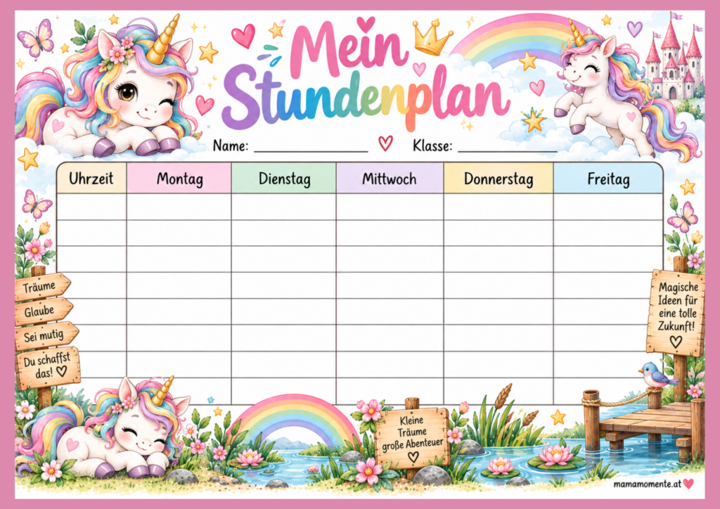 Stundenplan Einhorn